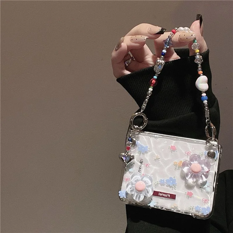 z flip 7 case cute 3d flower case for Samsung z flip 7 zflip6 5 / Xiaomi Mix Flip/ mixflip2/vflip2 Transparent phone case chain
z flip 7 case cute 3d flower case for Samsung z flip 7 zflip6 5 / Xiaomi Mix Flip/ mixflip2/vflip2 Transparent phone case chain