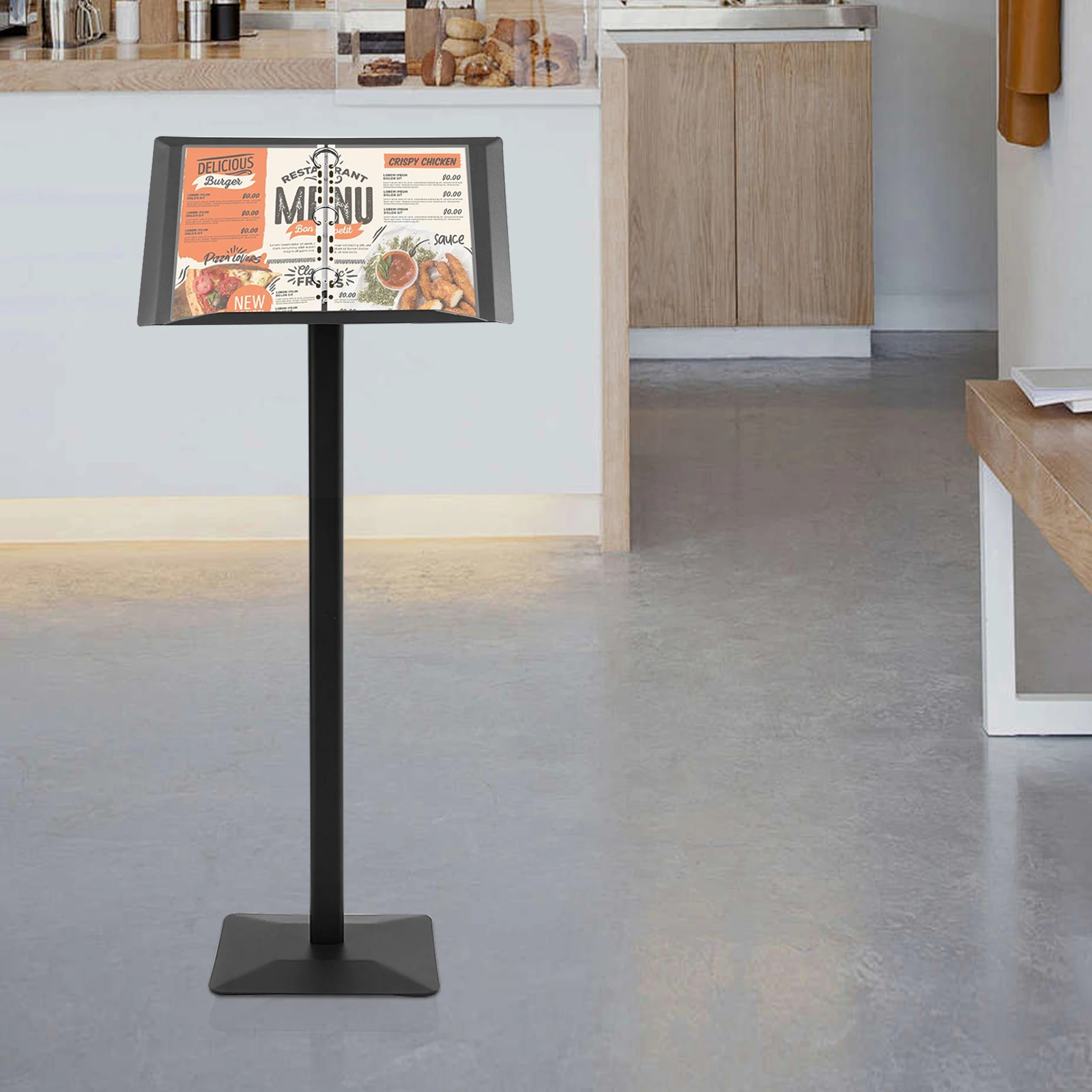 Sign Holder Vertical Flip Menu Stand, Floor Standing Catalogue Browser Ring Binder Stand, Advertising Brochure Display Stand
Sign Holder Vertical Flip Menu Stand, Floor Standing Catalogue Browser Ring Binder Stand, Advertising Brochure Display Stand