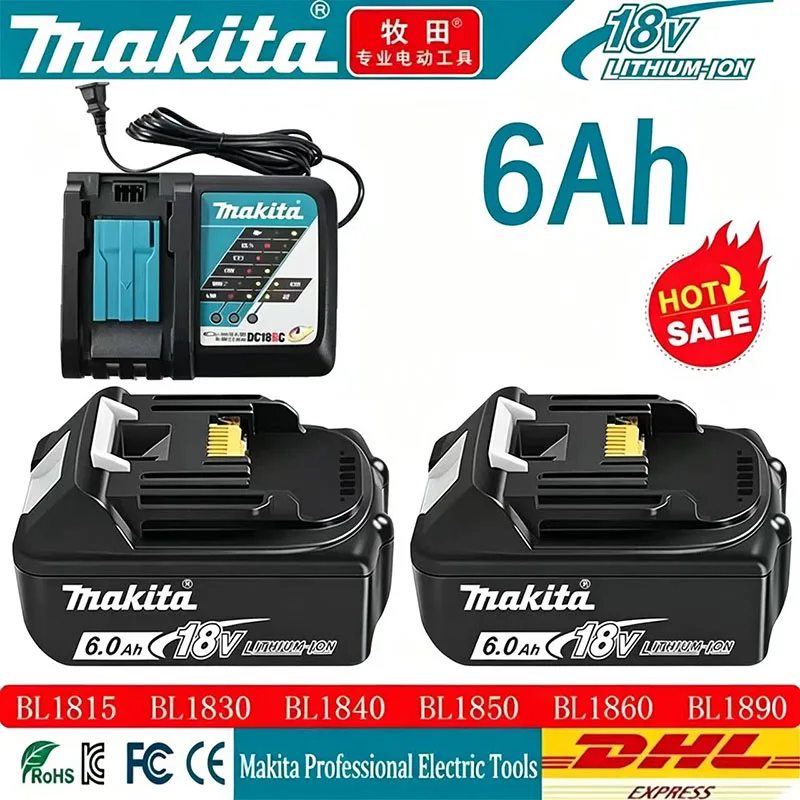 Аккумуляторы и зарядные устройства для шуруповертов Makita BL1860, BL1850B, BL1850, BL1840, BL1830, 18В, сменные, для электроинструментов, модель 2026 года
Аккумуляторы и зарядные устройства для шуруповертов Makita BL1860, BL1850B, BL1850, BL1840, BL1830, 18В, сменные, для электроинструментов, модель 2026 года