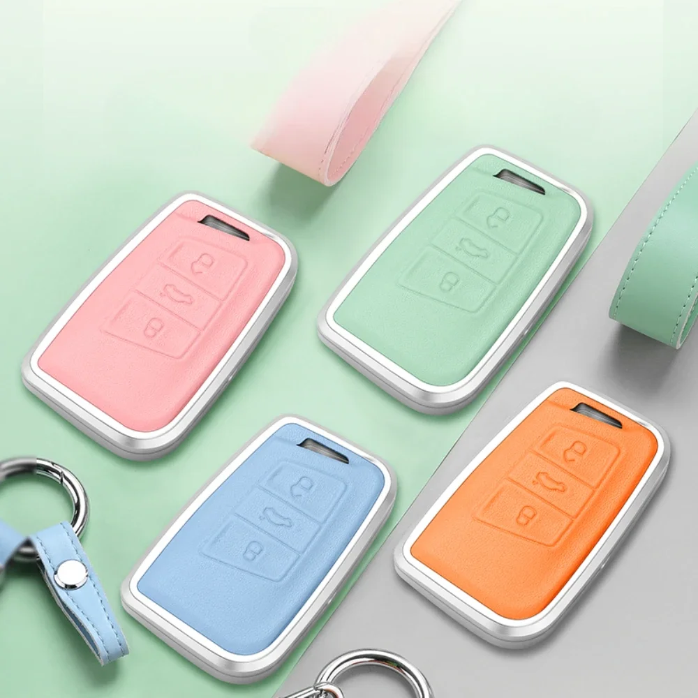 Alloy Leather Car Key Case Cover For VW Volkswagen Magotan R Passat B8 Skoda Superb Kodiaq A7 Smart Keychain Remote Fob Bag
Alloy Leather Car Key Case Cover For VW Volkswagen Magotan R Passat B8 Skoda Superb Kodiaq A7 Smart Keychain Remote Fob Bag
