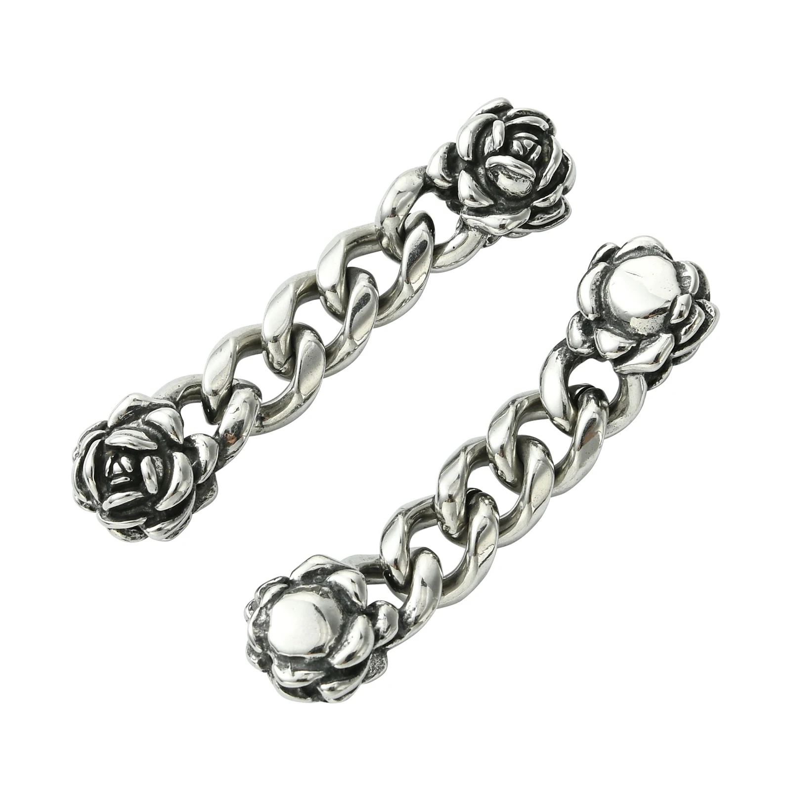 2Pcs Antique Silver Stainless Steel Bracelet Extender with Rose Flower Beads Jewelry Chain Extend Links for DIY Jewelry Making
2Pcs Antique Silver Stainless Steel Bracelet Extender with Rose Flower Beads Jewelry Chain Extend Links for DIY Jewelry Making