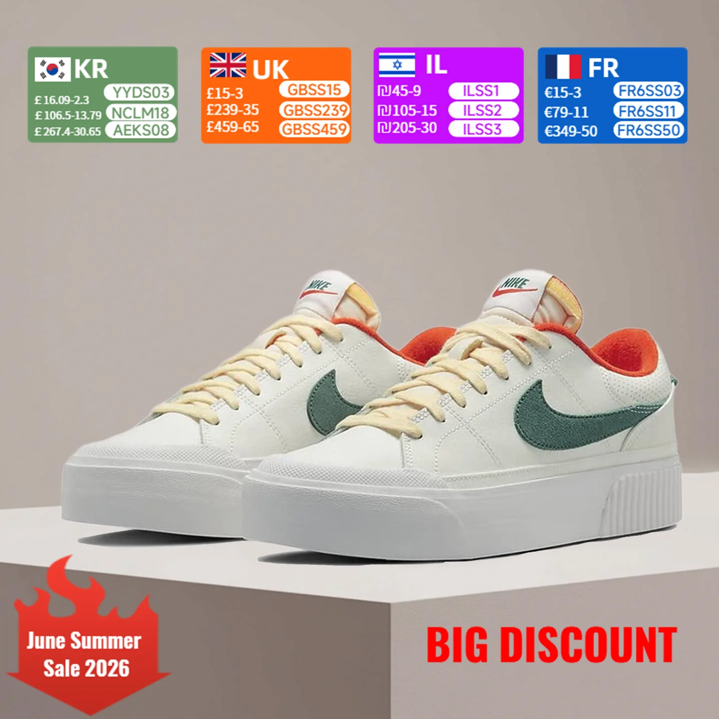 Nike Court Legacy Lit Leather Comfort Slip-Resistant Cushioned Durable Low-Top Tennis Shoes FD0355-133
Nike Court Legacy Lit Leather Comfort Slip-Resistant Cushioned Durable Low-Top Tennis Shoes FD0355-133