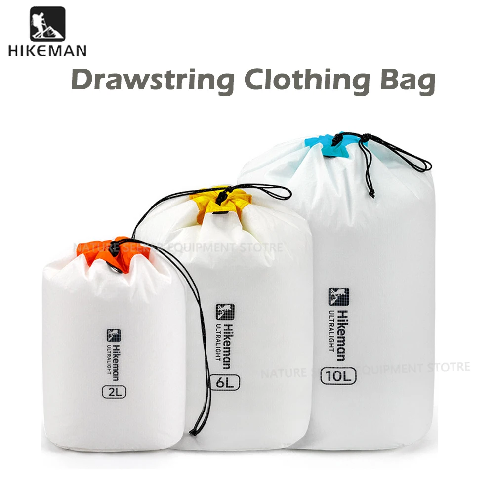HIKEMAN Ultralight Drawstring Bag 15D Sil-Nylon for Travel Down Jacket Organizer Bag Waterproof Stuff Sack PU5000mm
HIKEMAN Ultralight Drawstring Bag 15D Sil-Nylon for Travel Down Jacket Organizer Bag Waterproof Stuff Sack PU5000mm