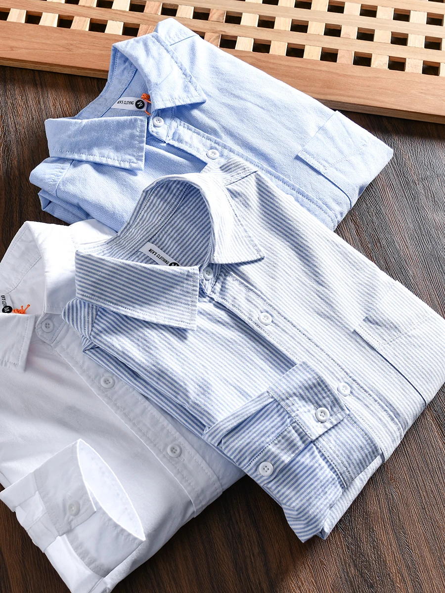 Men's Fashionable Striped Shirt Pure Cotton Oxford Weave Casual Long Sleeve Autumn Commuting Shirt Versatile Standard Fit You...
Men's Fashionable Striped Shirt Pure Cotton Oxford Weave Casual Long Sleeve Autumn Commuting Shirt Versatile Standard Fit You...