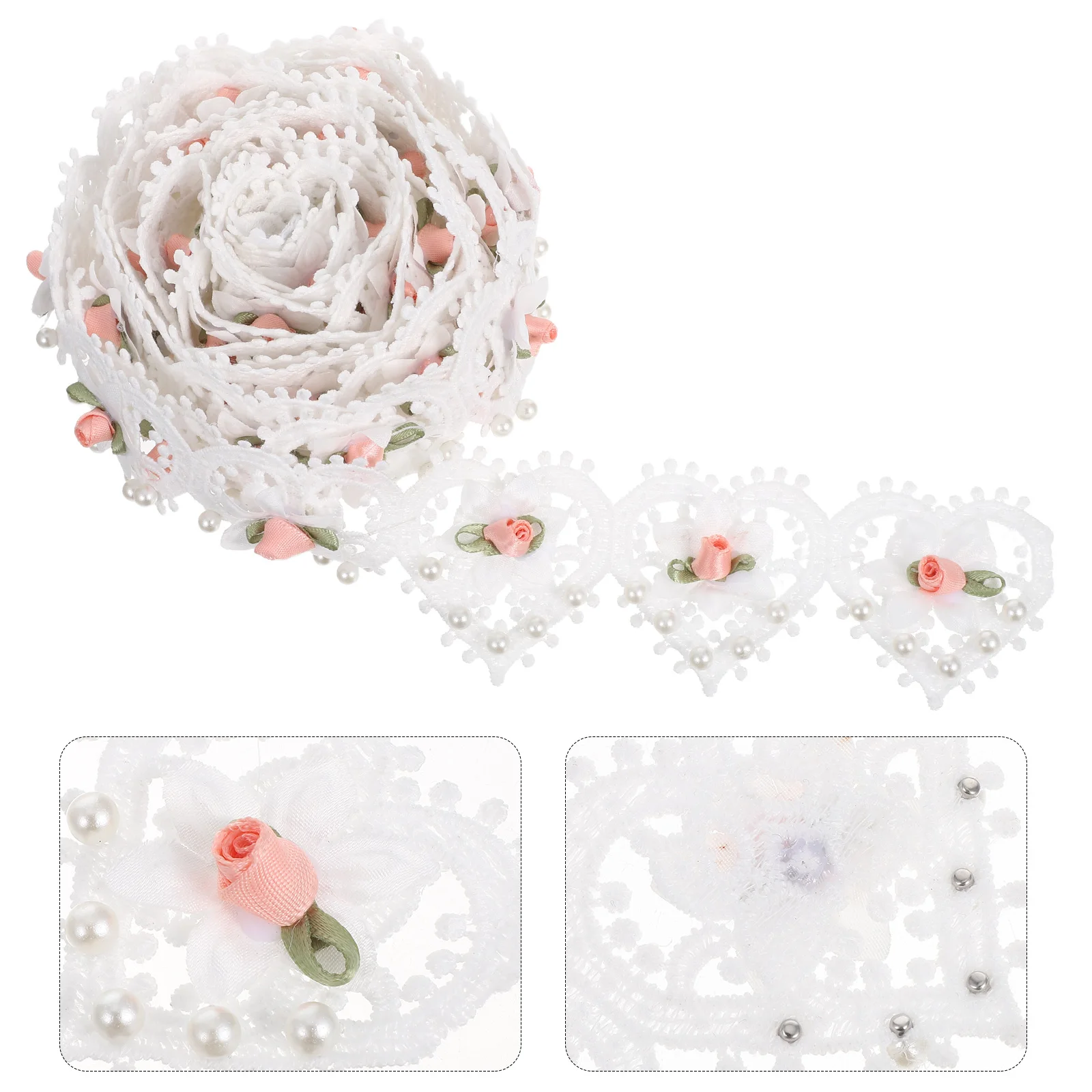 3 Yards Heart Pearl Lace Ribbon Flower Applique Clothing Embroidery Ribbons Embroidered Vintage Trim Floral
3 Yards Heart Pearl Lace Ribbon Flower Applique Clothing Embroidery Ribbons Embroidered Vintage Trim Floral