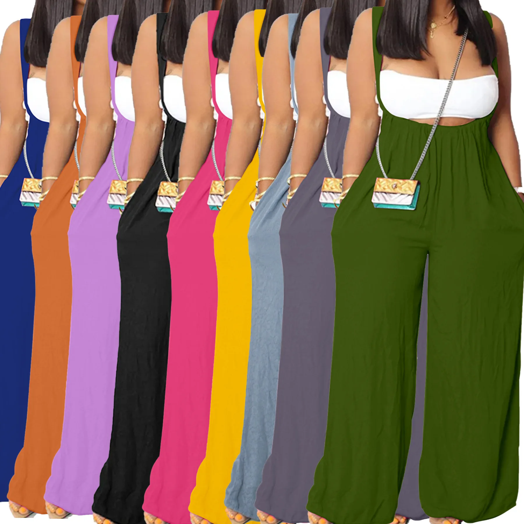 Cute Wrap Chest Halter Neck Wide Leg Drawstring Set Two Piece Set Comfortable Home Wear Ladies Underwear by Yang Jing
Cute Wrap Chest Halter Neck Wide Leg Drawstring Set Two Piece Set Comfortable Home Wear Ladies Underwear by Yang Jing