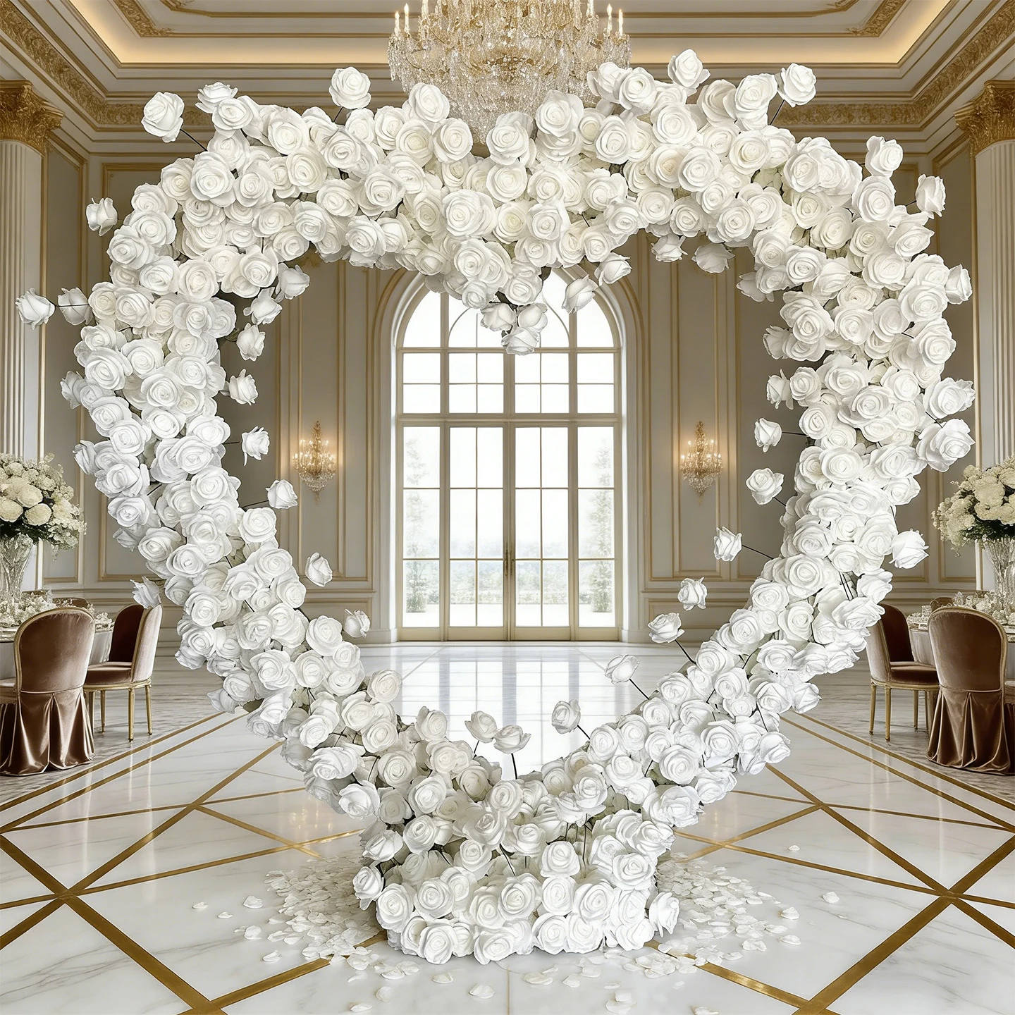 Luxury 2M Lifelike Artificial White Rose Heart Shape Arch Frame Outdoor Wedding Backdrop Party Window Display Decor Props
Luxury 2M Lifelike Artificial White Rose Heart Shape Arch Frame Outdoor Wedding Backdrop Party Window Display Decor Props