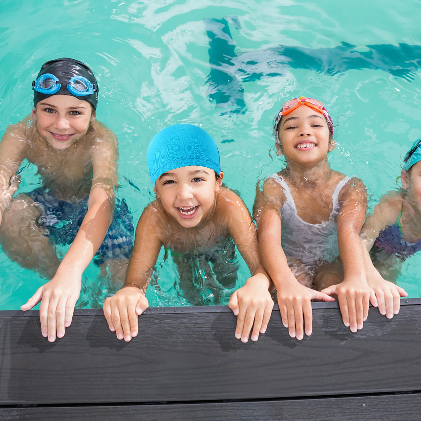 4Pcs Swim Caps Nylon Durable Comfortable Swimming Hats for Kids Adults Men Women Long Hair Swimming Pool Bathing 
4Pcs Swim Caps Nylon Durable Comfortable Swimming Hats for Kids Adults Men Women Long Hair Swimming Pool Bathing