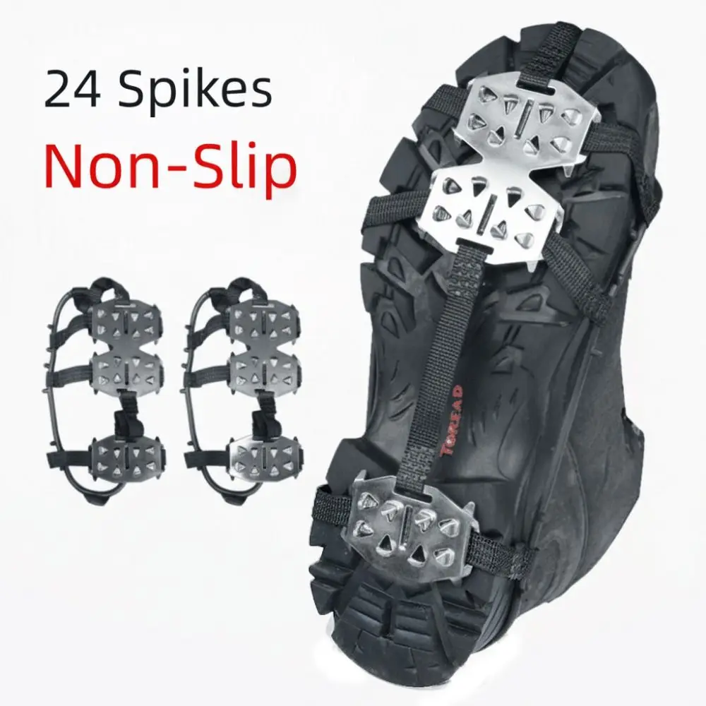 Новые противоскользящие шипы-накладки на обувь с 24 зубцами, универсальные, для зимней обуви, для активного отдыха на улице
Новые противоскользящие шипы-накладки на обувь с 24 зубцами, универсальные, для зимней обуви, для активного отдыха на улице