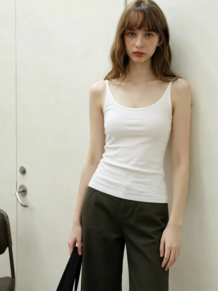 Women's Summer Sleeveless Tank Top 95% Cotton Strap Vest Big Size Fat MM Outdoor Wear Inner Match Base Shirt Simple Style
Women's Summer Sleeveless Tank Top 95% Cotton Strap Vest Big Size Fat MM Outdoor Wear Inner Match Base Shirt Simple Style
