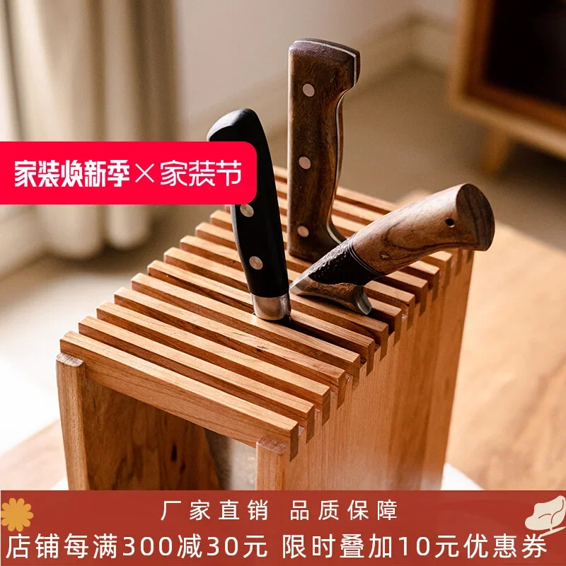 Solid wood knife holder Wooden kitchen holder rack holder Large capacity ventilation and mildew-proof drain
Solid wood knife holder Wooden kitchen holder rack holder Large capacity ventilation and mildew-proof drain