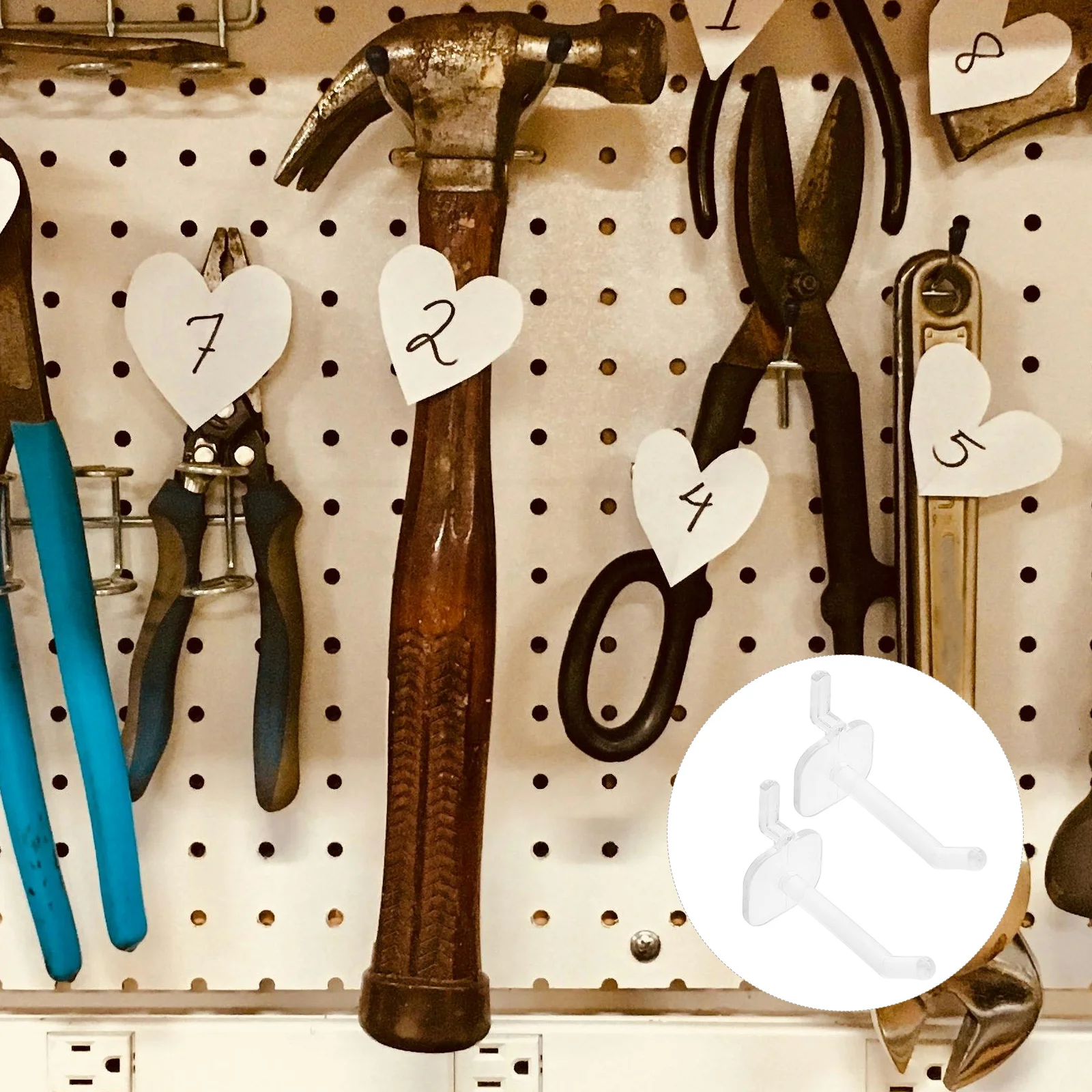 50 PCS Heavy Duty Clothes Rack Apple Hook Pegboard Wall Organizer Accessories Small Hooks for Hanging Transparent Garage
50 PCS Heavy Duty Clothes Rack Apple Hook Pegboard Wall Organizer Accessories Small Hooks for Hanging Transparent Garage