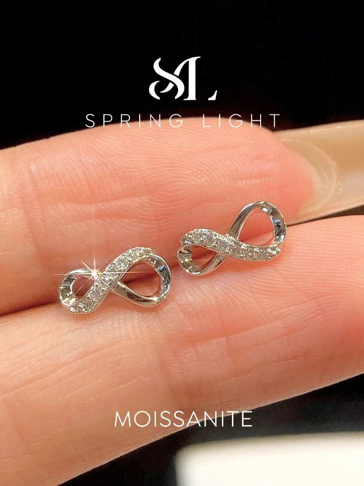 Серьги-гвоздики Stylever Elegance с муассанитом 0.06 карата в форме бесконечности, для женщин, подарок, из настоящего серебра 925 пробы
Серьги-гвоздики Stylever Elegance с муассанитом 0.06 карата в форме бесконечности, для женщин, подарок, из настоящего серебра 925 пробы