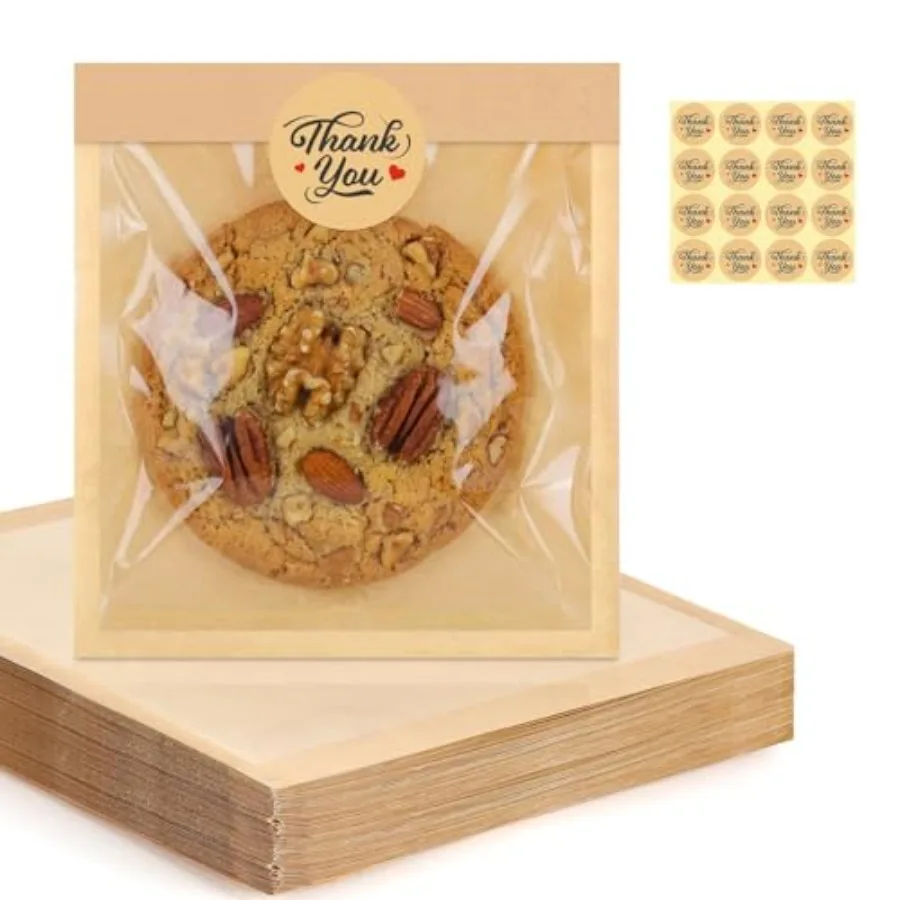 120 Pack Cookie Bags with Seal, 5.7x6.5 Inch Self Sealing Kraft Bakery Bags with Window, Heat Sealable and Grease Resistant To
120 Pack Cookie Bags with Seal, 5.7x6.5 Inch Self Sealing Kraft Bakery Bags with Window, Heat Sealable and Grease Resistant To