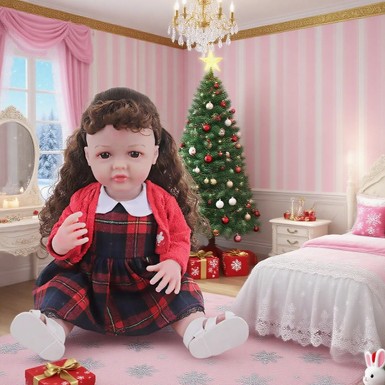 Toy Doll Clothing Accessories Christmas Style Checkered Dress+Jacket+Headband Accessories Christmas Cosplay DIY Doll Dress Up
Toy Doll Clothing Accessories Christmas Style Checkered Dress+Jacket+Headband Accessories Christmas Cosplay DIY Doll Dress Up