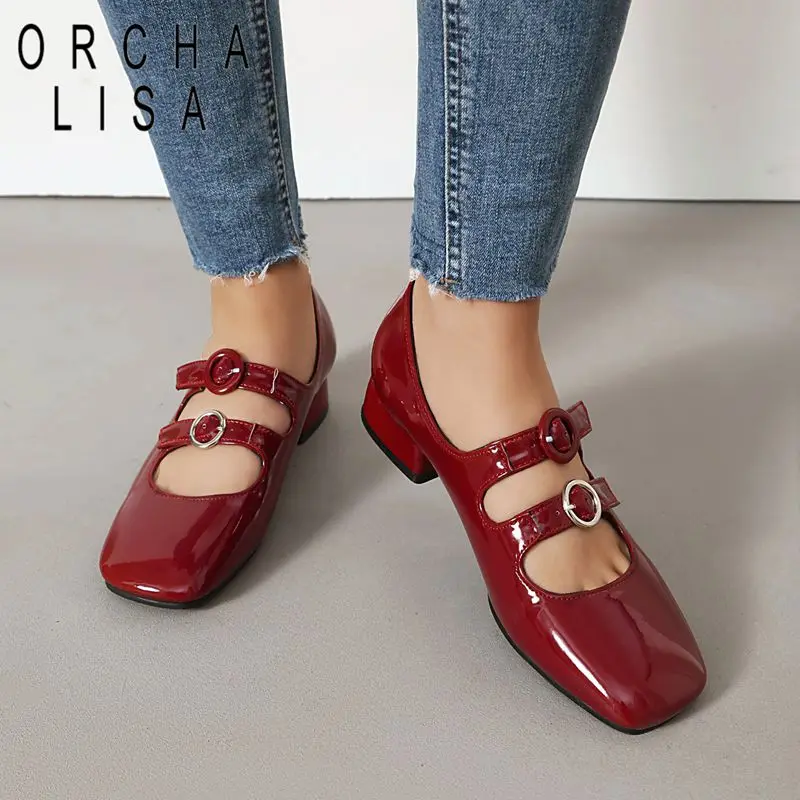 ORCHA LISA Модные блестящие женские туфли-балетки с квадратным носком, двойной пряжкой и ремешком, увеличенные размеры 41, 42, 43, повседневные мягкие туфли Мэри Джейн для отдыха
ORCHA LISA Модные блестящие женские туфли-балетки с квадратным носком, двойной пряжкой и ремешком, увеличенные размеры 41, 42, 43, повседневные мягкие туфли Мэри Джейн для отдыха