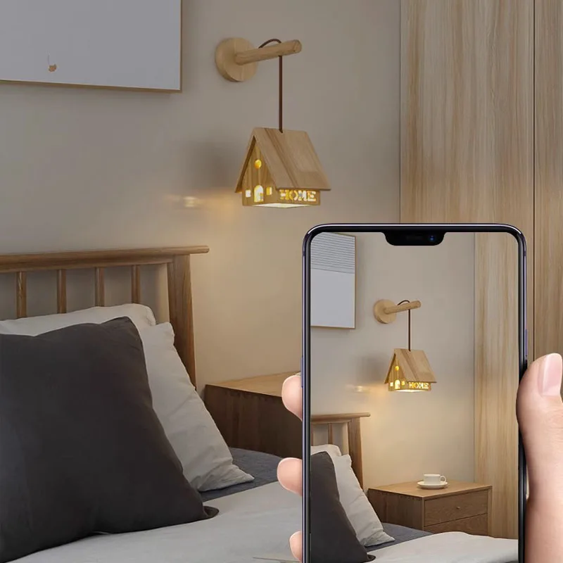 Modern eye protection wall lamp bedroom headboard foyer study children's room solid wood wall lamp E27 indoor lighting fixture
Modern eye protection wall lamp bedroom headboard foyer study children's room solid wood wall lamp E27 indoor lighting fixture