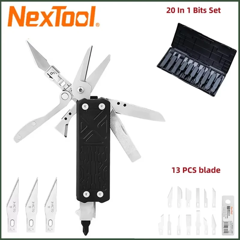 NexTool Pocket Multitool E1 10 in 1 EDC Multi Functional Tools Replaceable Carving Knife Folding Scissors Screwdriver Scraper
NexTool Pocket Multitool E1 10 in 1 EDC Multi Functional Tools Replaceable Carving Knife Folding Scissors Screwdriver Scraper