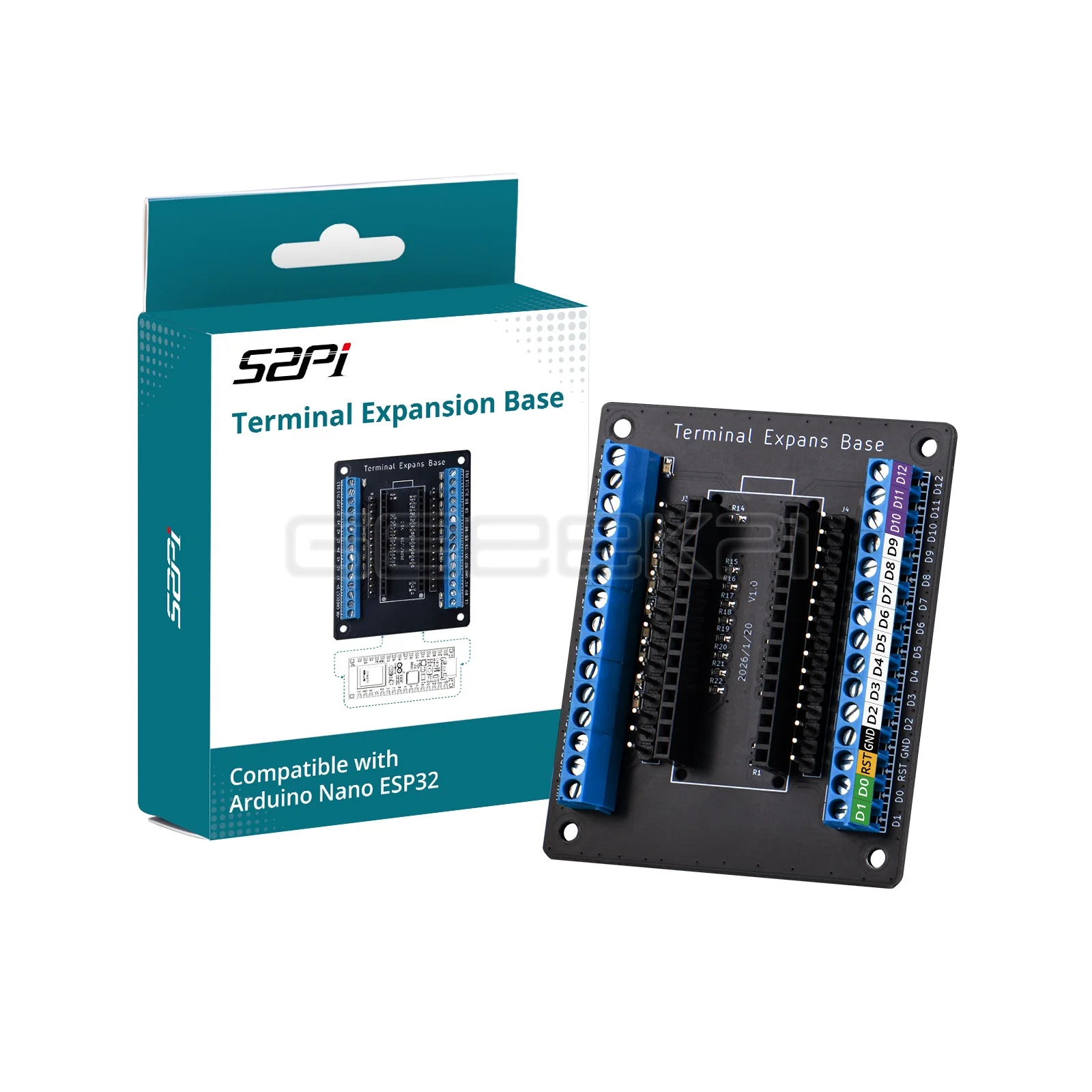 GeeekPi Terminal Expansion Base for Arduino NANO ESP32
GeeekPi Terminal Expansion Base for Arduino NANO ESP32