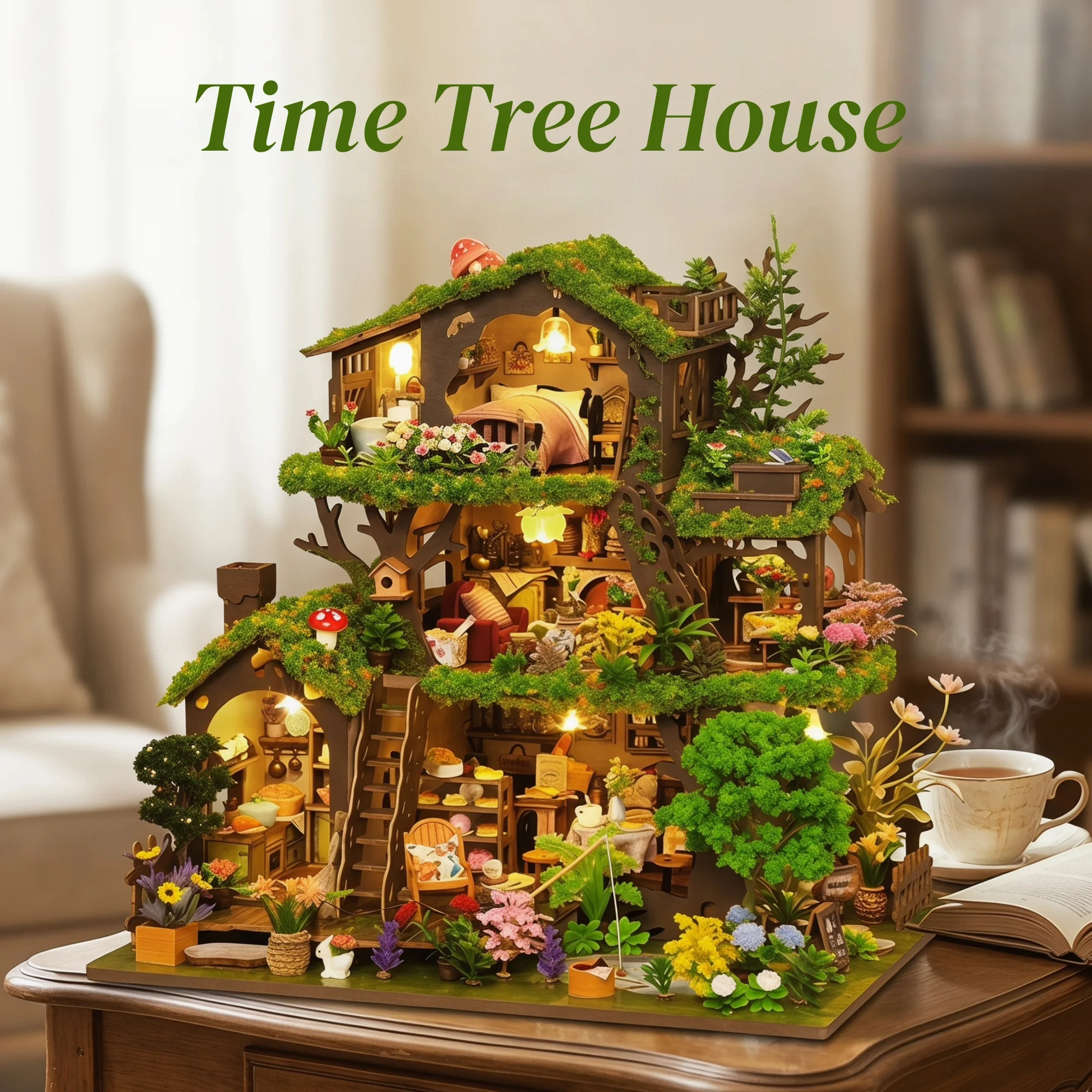DIY Wooden Time Tree House Forest Cottage Figurines Miniatures Kits Assembled Casa for Friends Birthday Gifts Home Decor Crafts
DIY Wooden Time Tree House Forest Cottage Figurines Miniatures Kits Assembled Casa for Friends Birthday Gifts Home Decor Crafts