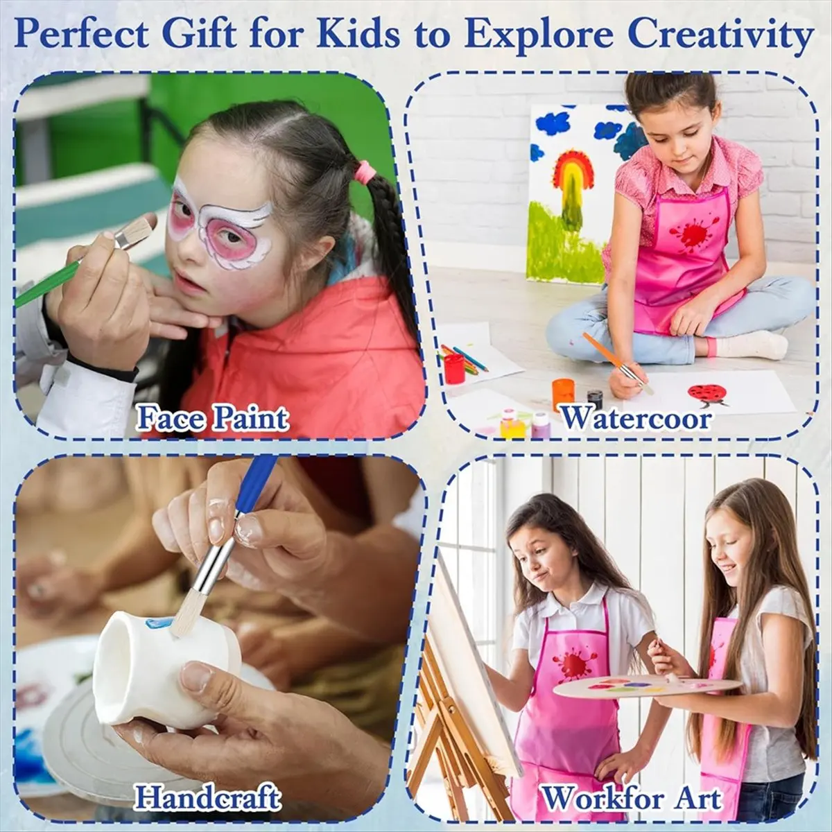 30 Pcs Paint Brushes for Kids, Round and Flat Painting Brushes Brush similar with 1005011960146036 Popular in Ru
30 Pcs Paint Brushes for Kids, Round and Flat Painting Brushes Brush similar with 1005011960146036 Popular in Ru