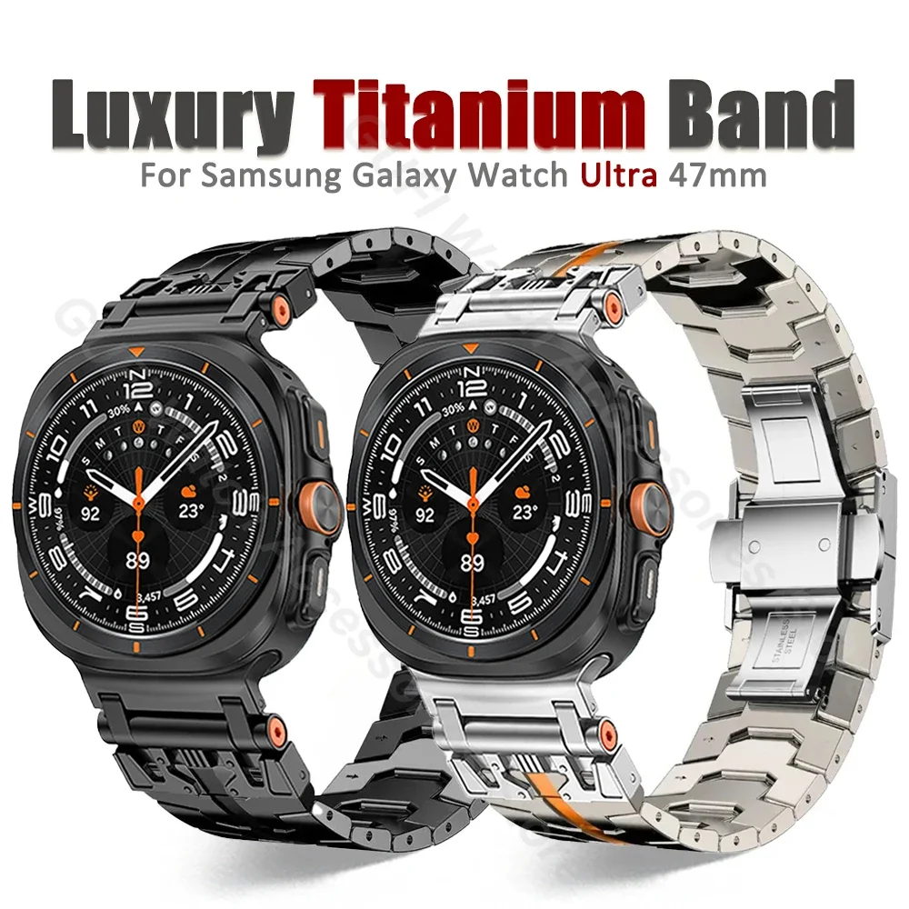 Metal Titanium Band for Samsung Galaxy Watch Ultra 47mm Mecha Luxury Bracelet for samsung galaxy WATCH 47MM Ultra No Gaps Strap
Metal Titanium Band for Samsung Galaxy Watch Ultra 47mm Mecha Luxury Bracelet for samsung galaxy WATCH 47MM Ultra No Gaps Strap