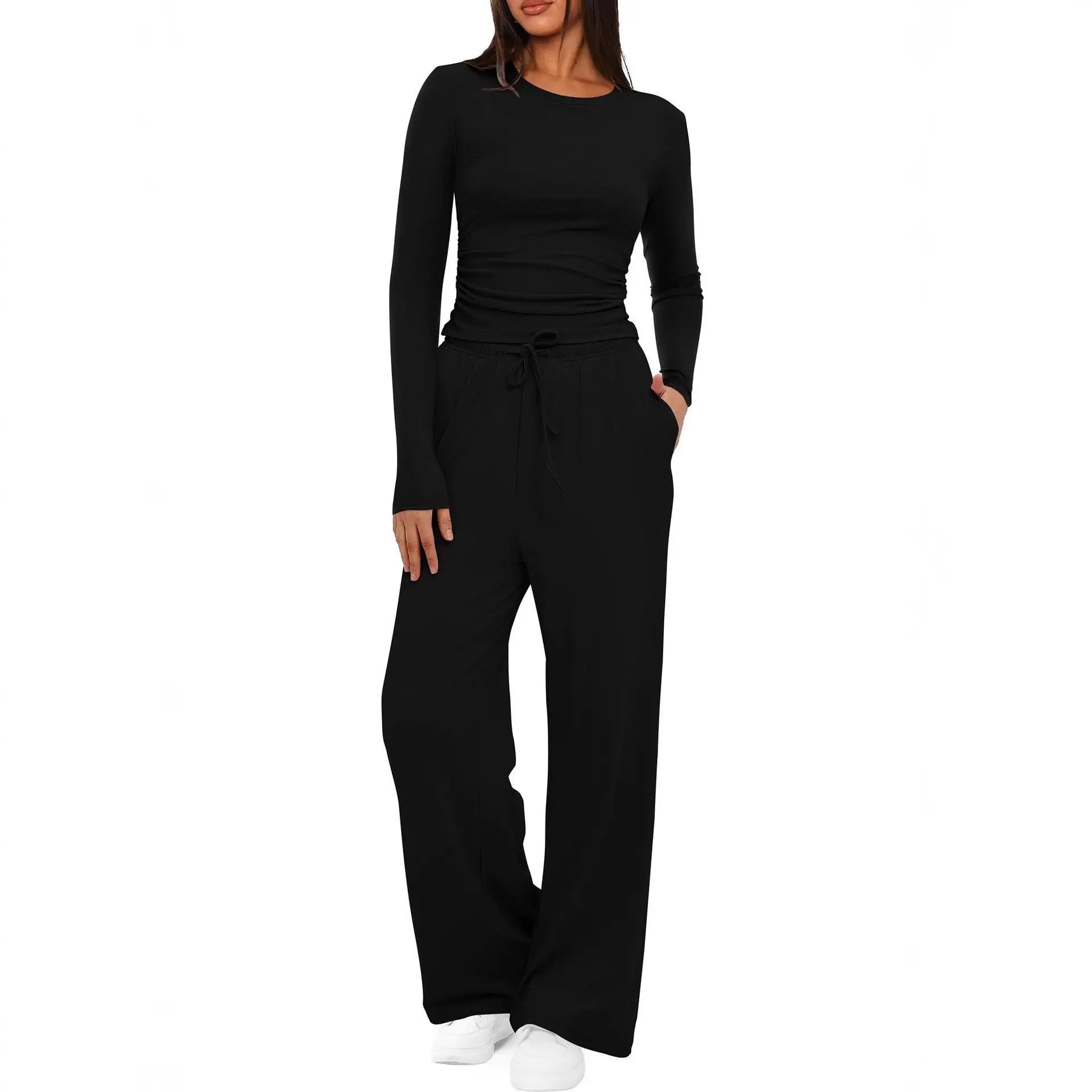 Casual Long Sleeve Color Women's Fashion Set Autumn Winter New Style Three Piece Suit Commute Style Long Pants
Casual Long Sleeve Color Women's Fashion Set Autumn Winter New Style Three Piece Suit Commute Style Long Pants
