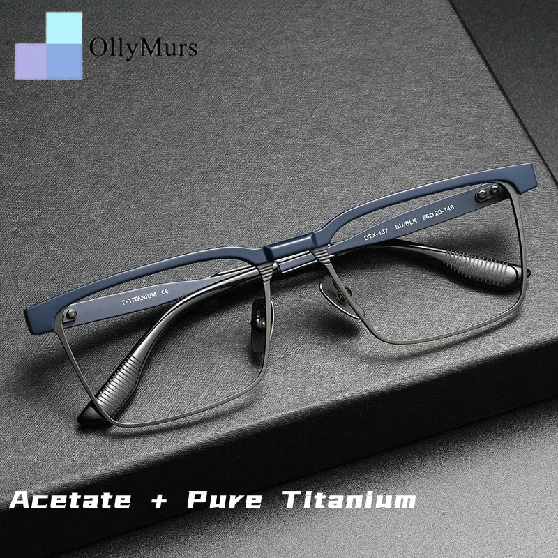 OLLYMURS деловая мода ретро квадратные роскошные очки близорукость ацетат чистый титан оптическая оправа для очков по рецепту мужские
OLLYMURS деловая мода ретро квадратные роскошные очки близорукость ацетат чистый титан оптическая оправа для очков по рецепту мужские