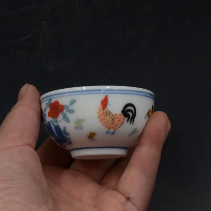 Chinese Ming Chenghua Blue and White Porcelain Colors Cock Design Bowl 2.4 inch
Chinese Ming Chenghua Blue and White Porcelain Colors Cock Design Bowl 2.4 inch