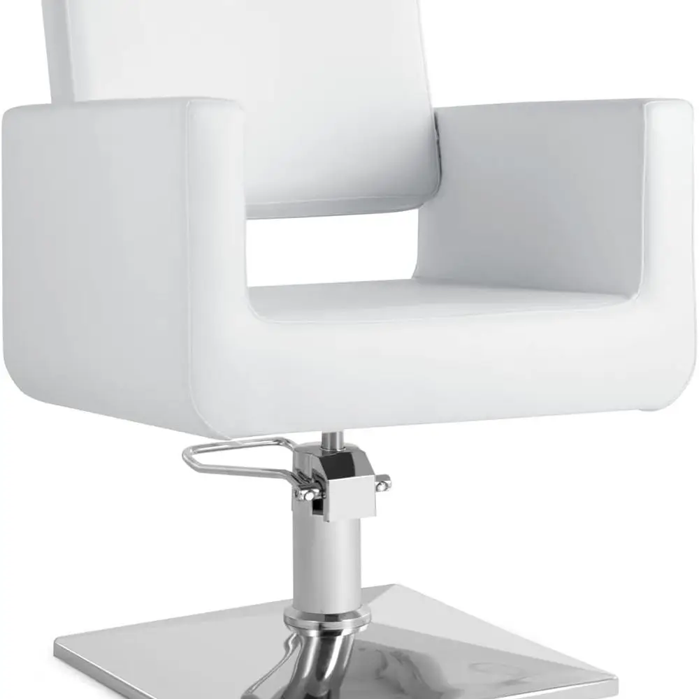 Vintage Square Base White Salon Chair for Stylists and Barbers
Vintage Square Base White Salon Chair for Stylists and Barbers