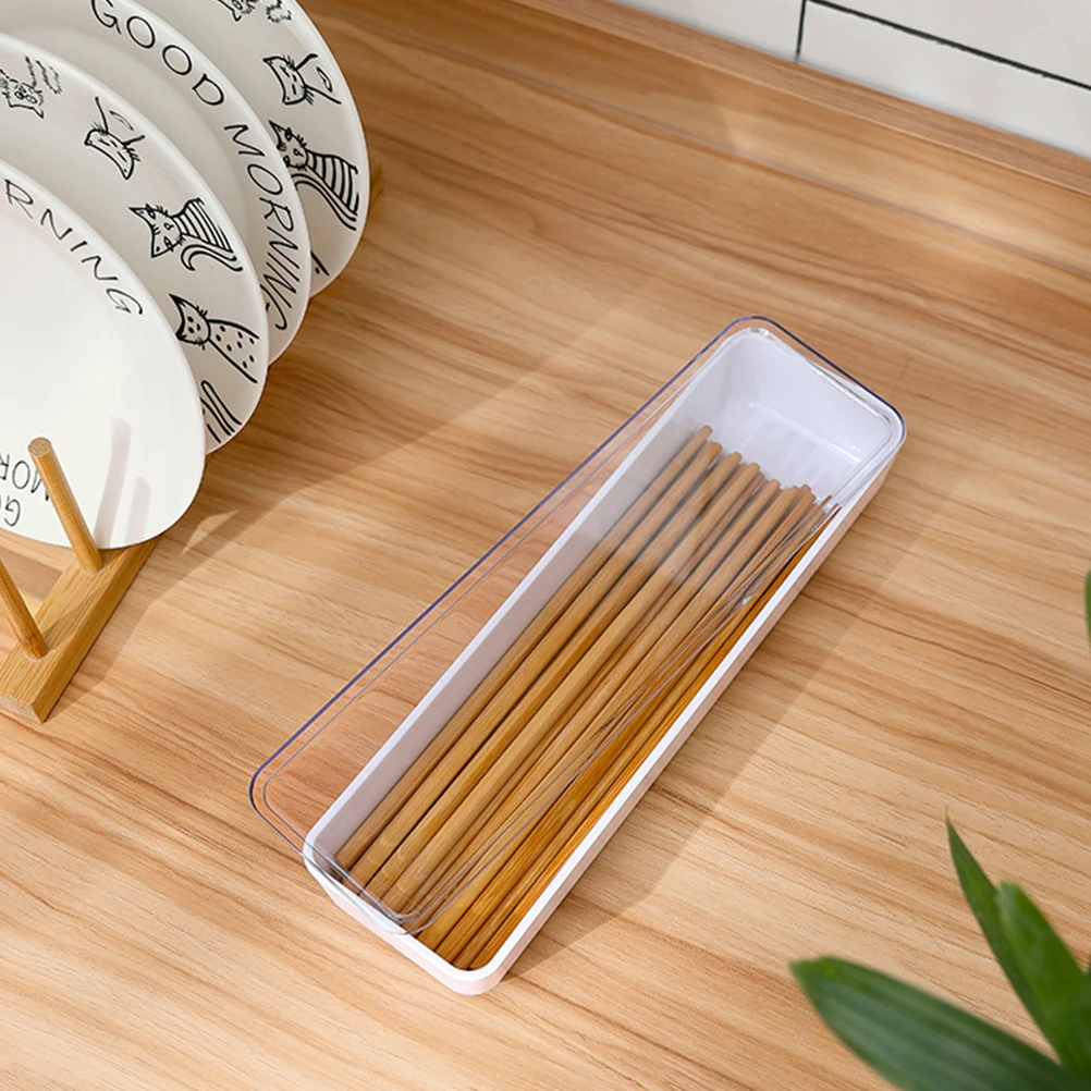 Chopsticks Storage Box Plastic Container Transparent Lid Kitchen Drawer ganizer Flatware Holder Tableware Container Dustproof
Chopsticks Storage Box Plastic Container Transparent Lid Kitchen Drawer ganizer Flatware Holder Tableware Container Dustproof
