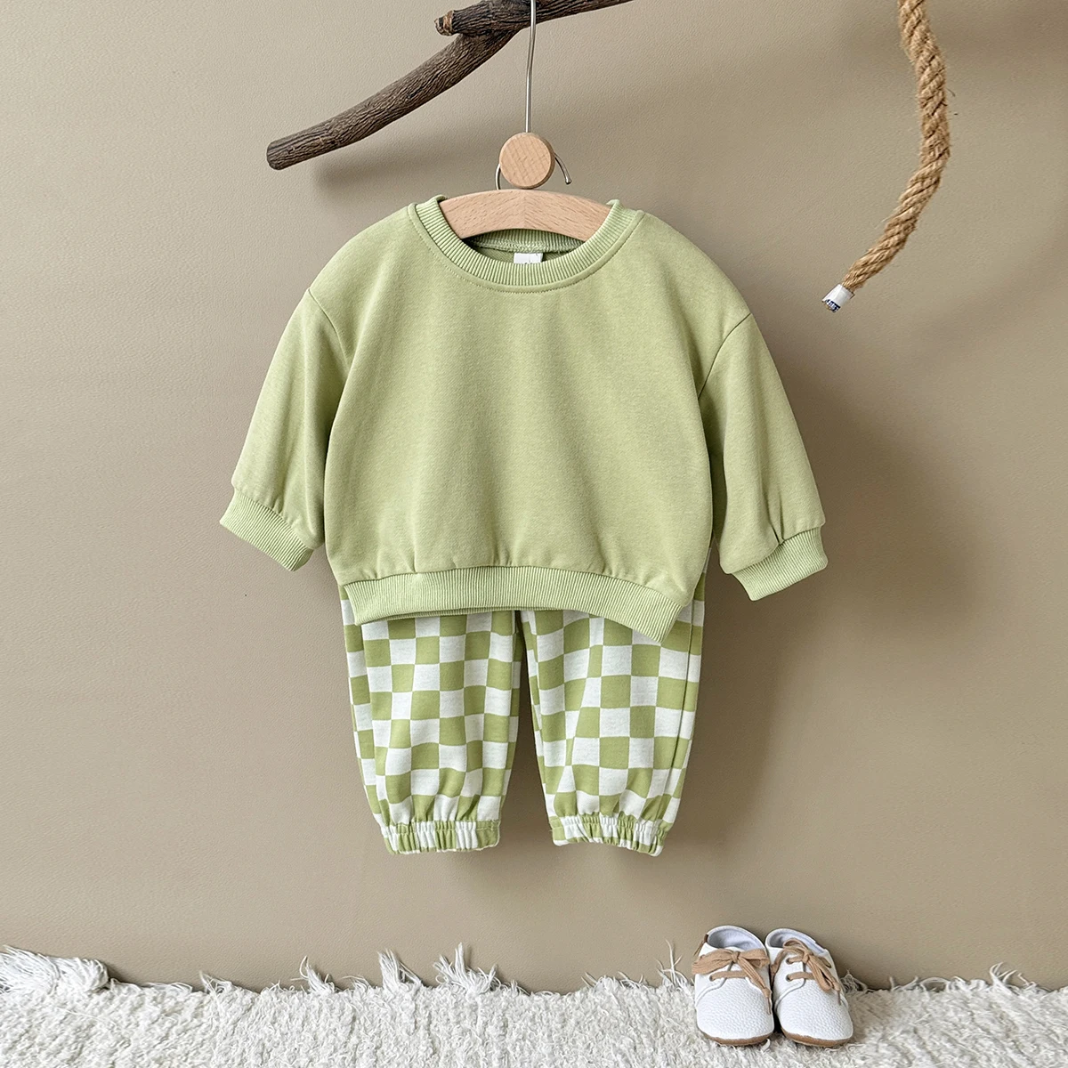 New Design Minimalist Baby Girl Clothes Spring Fall Solid Top+Casual Checked Pants Sets Baby Boy Clothing
New Design Minimalist Baby Girl Clothes Spring Fall Solid Top+Casual Checked Pants Sets Baby Boy Clothing