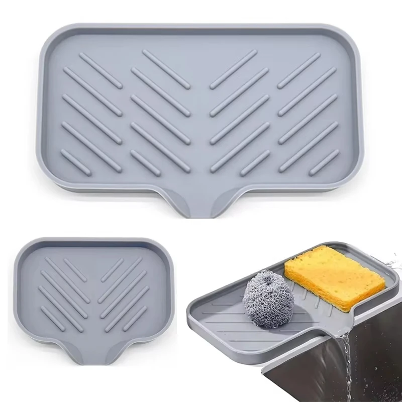 1/2Pcs Kitchen Sink Silicone Tray with Drain Hole Multifunctional Storage Holder Reusable Sponge Soap Brush Organizer Rack for Countertop Sink Household Kitchen Accessories
1/2Pcs Kitchen Sink Silicone Tray with Drain Hole Multifunctional Storage Holder Reusable Sponge Soap Brush Organizer Rack for Countertop Sink Household Kitchen Accessories