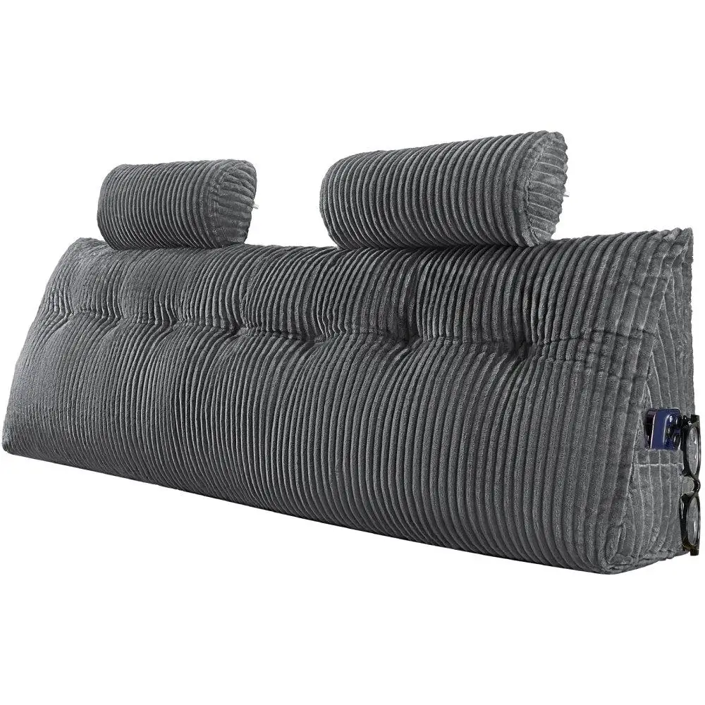 Подушка изголовья клина King Size с карманами и подголовниками для чтения, игрового отдыха, работы в постели, мягкий фланелевой чехол серого цвета
Подушка изголовья клина King Size с карманами и подголовниками для чтения, игрового отдыха, работы в постели, мягкий фланелевой чехол серого цвета