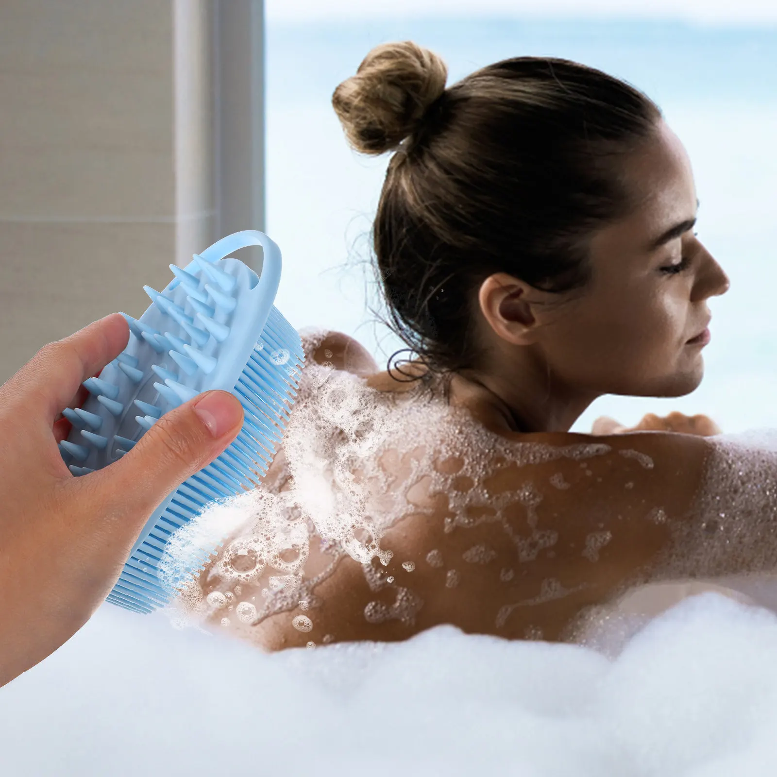 4Pcs Dual-Sided Silicone Body Shampoo Brush Soft Long Bristles for Body Cleansing Hard Short Bristles for Scalp Massage Bath
4Pcs Dual-Sided Silicone Body Shampoo Brush Soft Long Bristles for Body Cleansing Hard Short Bristles for Scalp Massage Bath