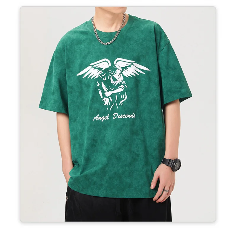 SL9810 American tide high density knitted loose casual fashion trend versatile men's T short-sleeved personalised printing
SL9810 American tide high density knitted loose casual fashion trend versatile men's T short-sleeved personalised printing