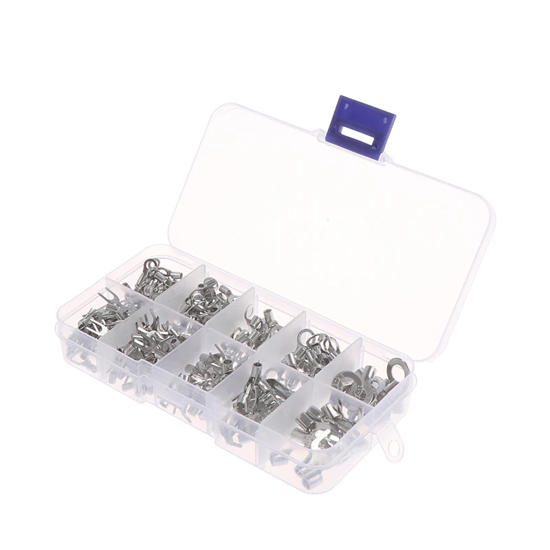 320Pcs/set 10 in 1 Terminals Non-Insulated Ring Fork U-Type Brass Terminals.
320Pcs/set 10 in 1 Terminals Non-Insulated Ring Fork U-Type Brass Terminals.