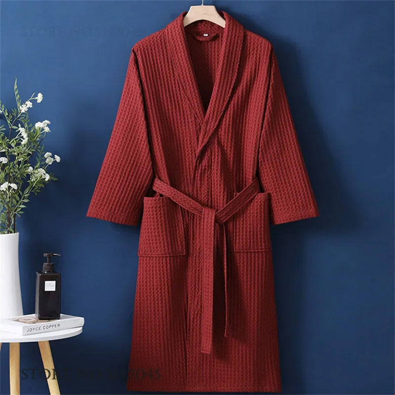 Spring New Waffle Cotton Couple Robe Kimono Bathrobe Gown Sexy V-Neck Nightgown Women Sleepwear Loose Casual Homewear Loungewear
Spring New Waffle Cotton Couple Robe Kimono Bathrobe Gown Sexy V-Neck Nightgown Women Sleepwear Loose Casual Homewear Loungewear