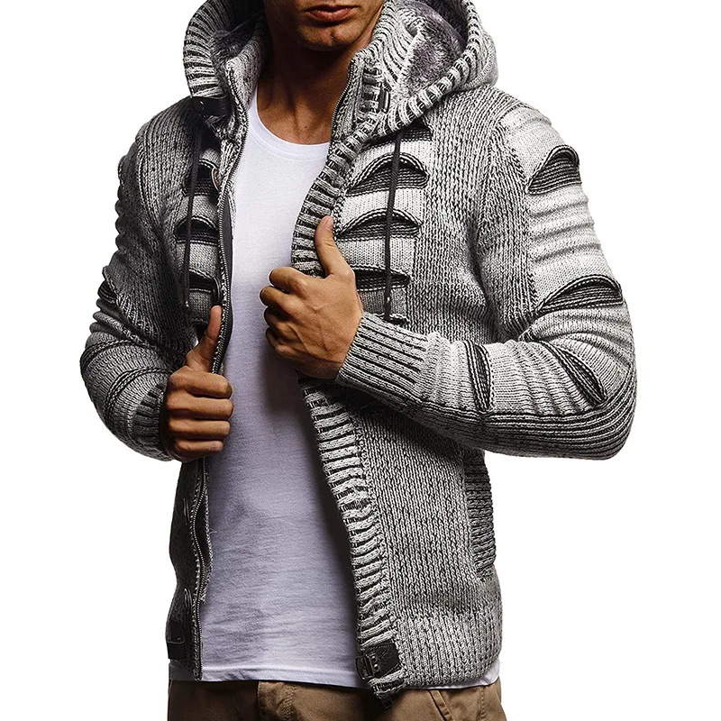 Korean Version of The Trend of Men's Knitted Cardigan Slim-fit Sweater with Hood 2021 Sweater Jacket for Men Winter Sweater Men
Korean Version of The Trend of Men's Knitted Cardigan Slim-fit Sweater with Hood 2021 Sweater Jacket for Men Winter Sweater Men
