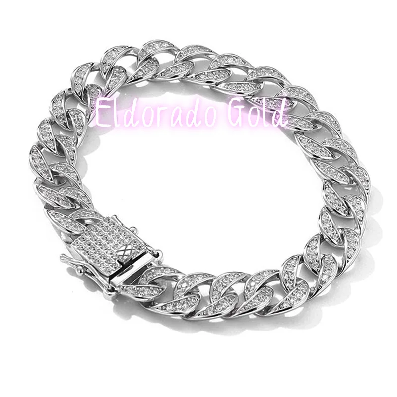 Eldorado Gold Luxury Solid Platinum PT950 D Color Moissanite Diamond Cuban Chain Bracelet Full Diamond Men's Bracelet
Eldorado Gold Luxury Solid Platinum PT950 D Color Moissanite Diamond Cuban Chain Bracelet Full Diamond Men's Bracelet