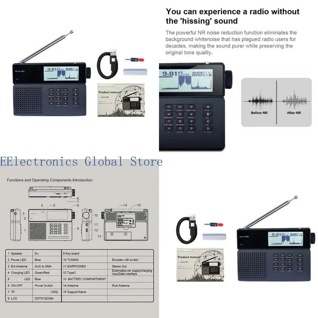 462B MLite 880 Handheld Receiver Supporting CW FM Modulation Mode
462B MLite 880 Handheld Receiver Supporting CW FM Modulation Mode