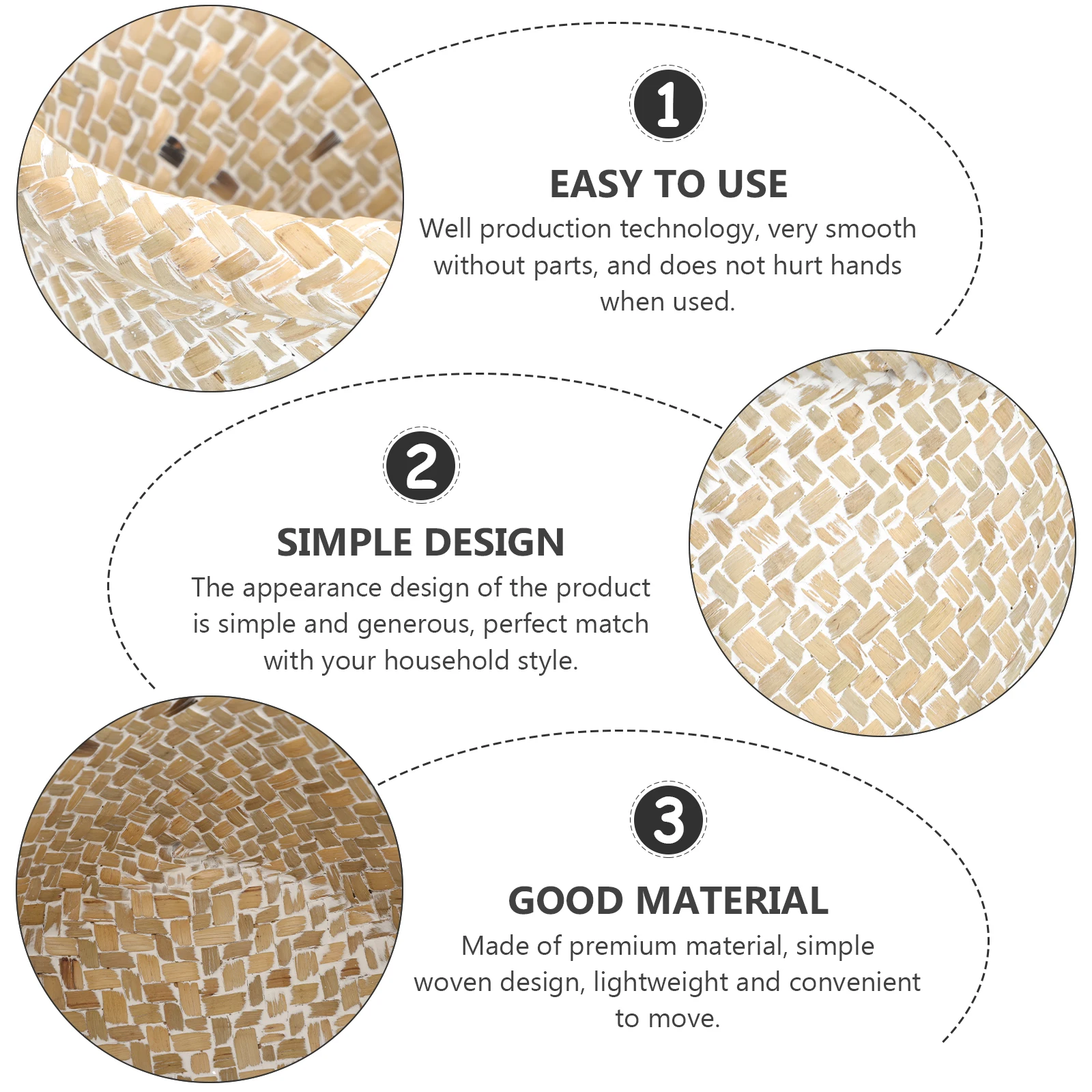 2pcs Woven Waste Baskets Household Trash Buckets Chic Light Easy Use Smooth Design Home Decor Seegrass Multi-Function Trash Can
2pcs Woven Waste Baskets Household Trash Buckets Chic Light Easy Use Smooth Design Home Decor Seegrass Multi-Function Trash Can