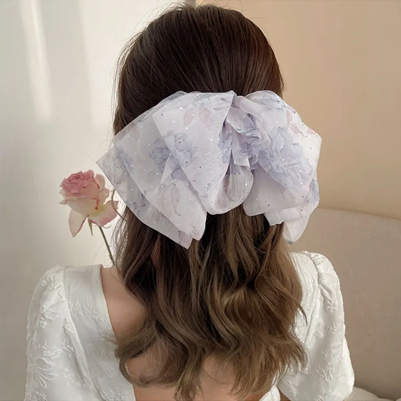 Elegant Bow Hair Clip Fairy Like Chiffon Yarn Spring Clip At The Back of The Head Clip Headband 2025 New Bow Hair Accessory
Elegant Bow Hair Clip Fairy Like Chiffon Yarn Spring Clip At The Back of The Head Clip Headband 2025 New Bow Hair Accessory