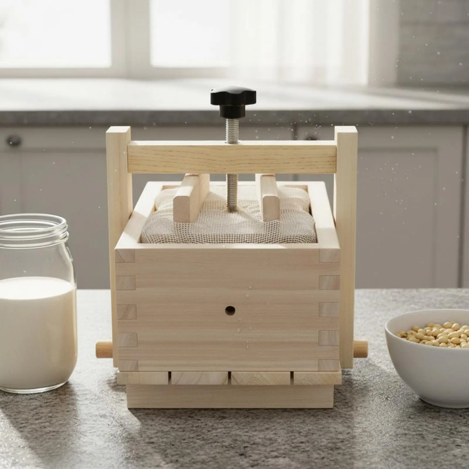Wooden Tofu Press DIY Tofu Frame Box Bean Curd Crafting Tool for Home Cooks
Wooden Tofu Press DIY Tofu Frame Box Bean Curd Crafting Tool for Home Cooks