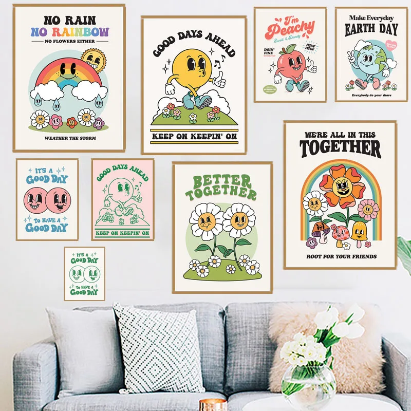 American cartoon encourages inspirational decoration living room room canvas painting
American cartoon encourages inspirational decoration living room room canvas painting