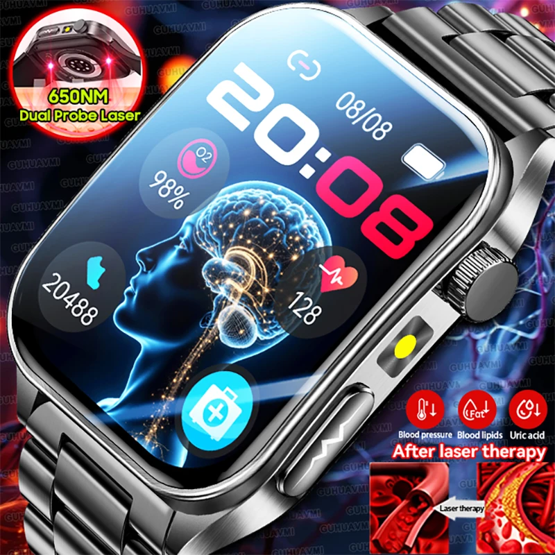 2026New High-end Laser therapy Blood lipids Uric acid SmartWatch Blood pressure ECG+PPG Bluetooth Call Health Tracker Smartwatch
2026New High-end Laser therapy Blood lipids Uric acid SmartWatch Blood pressure ECG+PPG Bluetooth Call Health Tracker Smartwatch