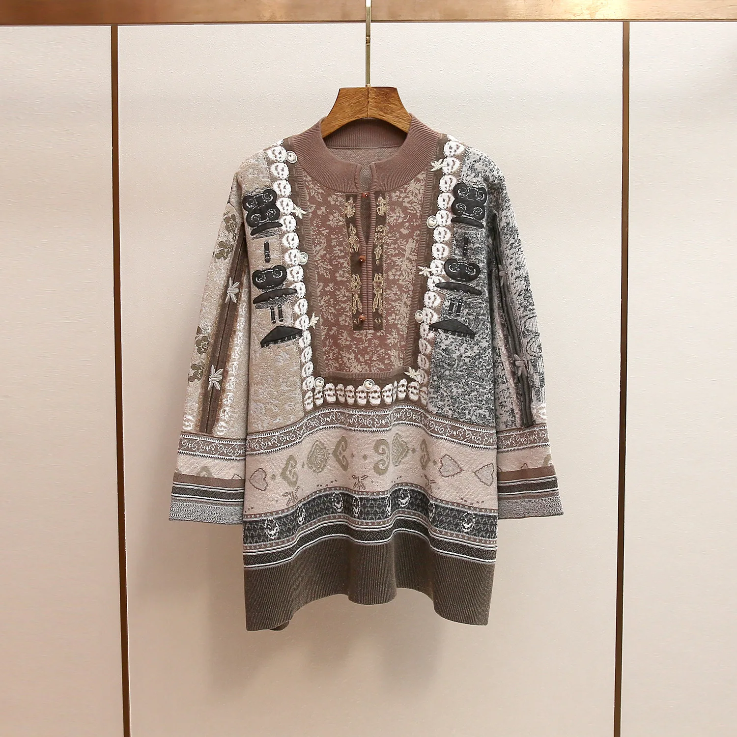 MaSande High-End Women's Knittedwear Winter New Sle Ethnic Design Printed Vintage Loose Fit Wool Blend Basic Sle Pullover
MaSande High-End Women's Knittedwear Winter New Sle Ethnic Design Printed Vintage Loose Fit Wool Blend Basic Sle Pullover