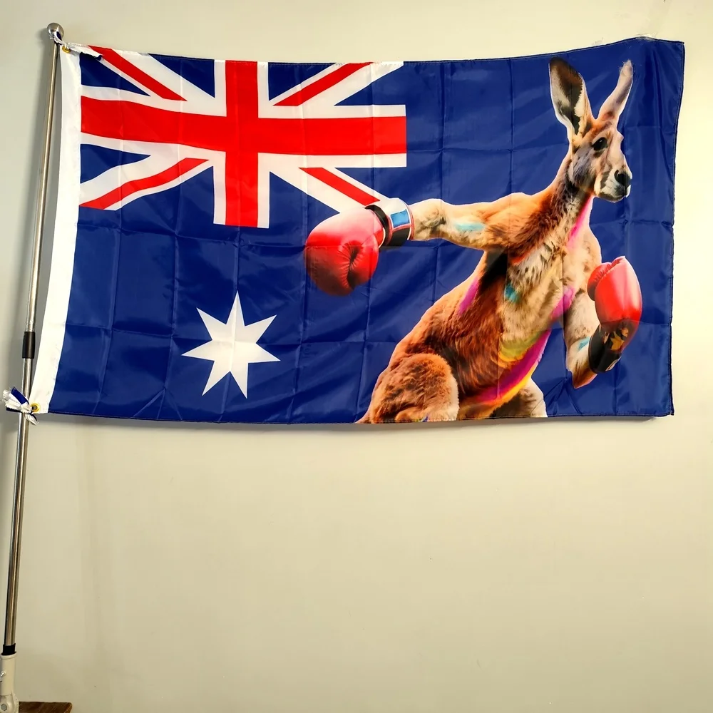 Boxing Kangaroo Flag Gloves Australia Flag 3x5ft AUSTRALIA Print Outdoor/Indoor Decor
Boxing Kangaroo Flag Gloves Australia Flag 3x5ft AUSTRALIA Print Outdoor/Indoor Decor