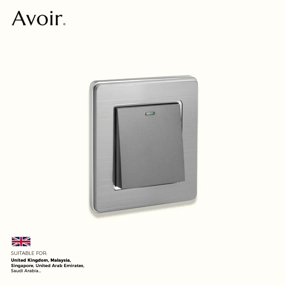 Avoir Gray Stainless Steel Panel UK Standard 13A Wall Socket TV Cat6 Universal 3Pin Dual Usb Socket Wall Switch 2 Way For Home
Avoir Gray Stainless Steel Panel UK Standard 13A Wall Socket TV Cat6 Universal 3Pin Dual Usb Socket Wall Switch 2 Way For Home