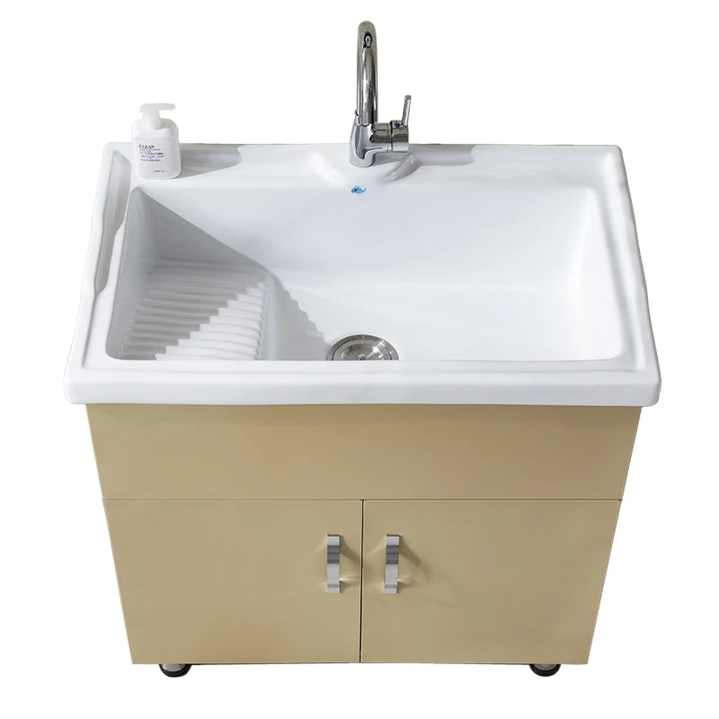yjq Stainless Steel Wash Wardrobe Balcony Ark Ceramic Basin with Washboard Bathroom Cabinet
yjq Stainless Steel Wash Wardrobe Balcony Ark Ceramic Basin with Washboard Bathroom Cabinet